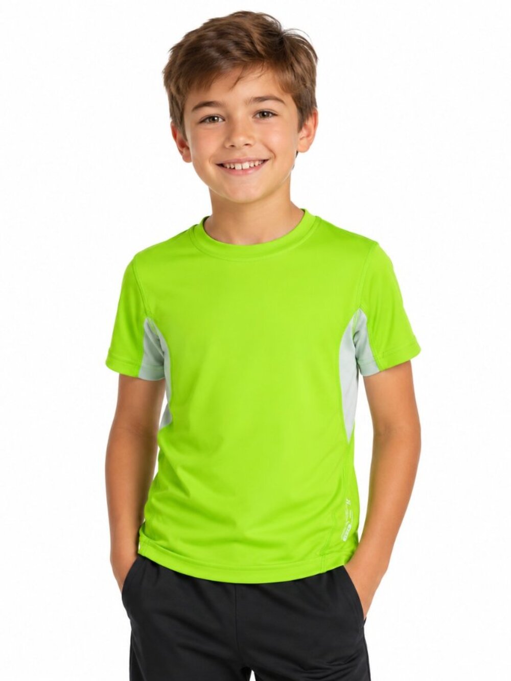 ZeroXposur Youth Rash Guard Swim Shirt Sun‎ Top Size 4 Neon Green UPF 50+